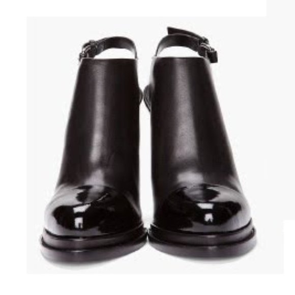 Alexander Wang Caroline Cap Toe Slingback Platform Bootie Stiletto Heels Booties - Picture 4 of 8